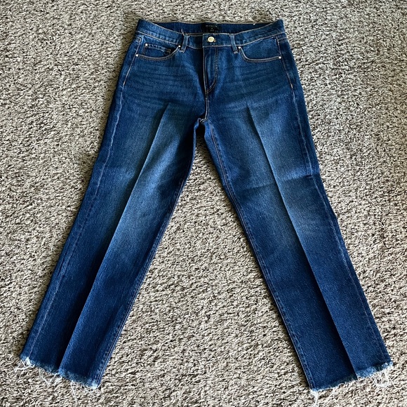 Ann Taylor Dark Blue Straight Leg Jeans- size 6P - Picture 1 of 4